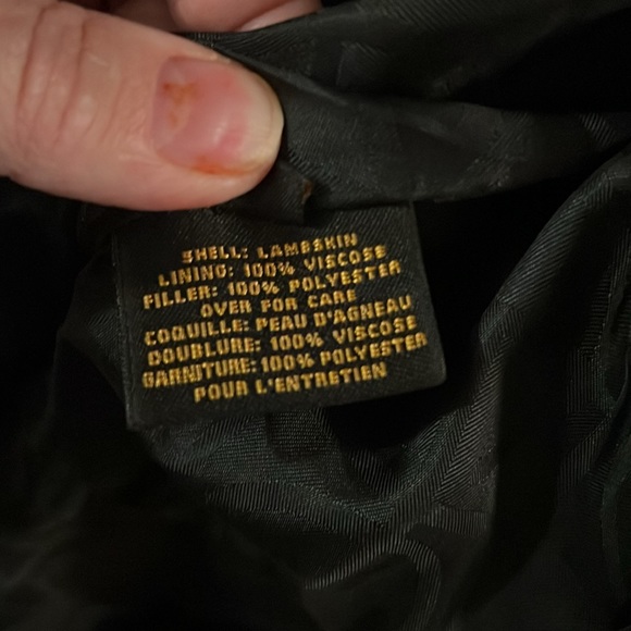 Cole Hann black lamp skin leather trench coat size L - Picture 6 of 7